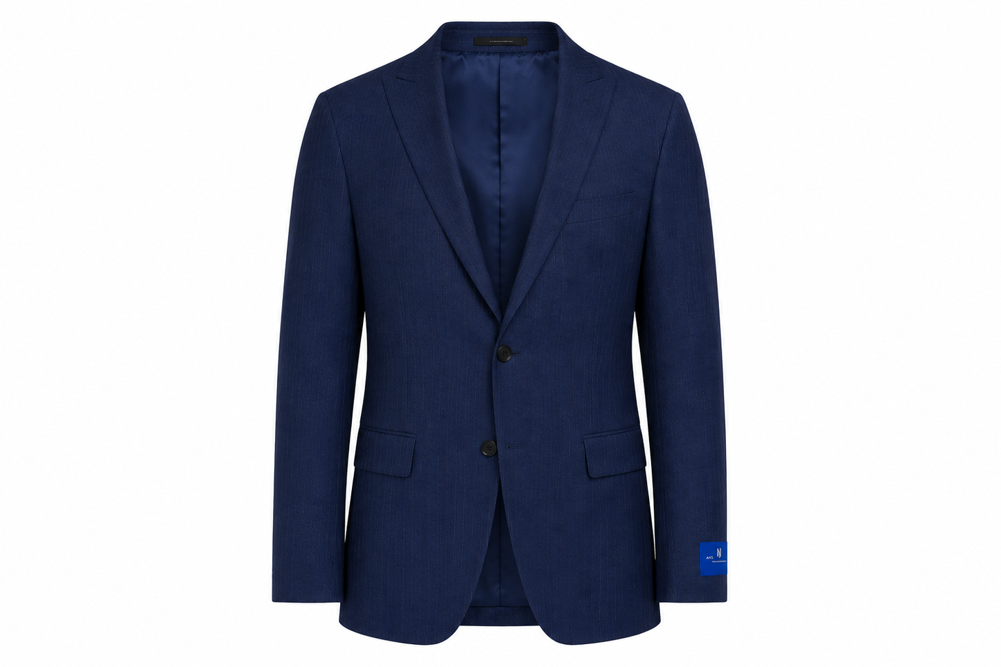 Tailored Stripped Navy Blue Suit