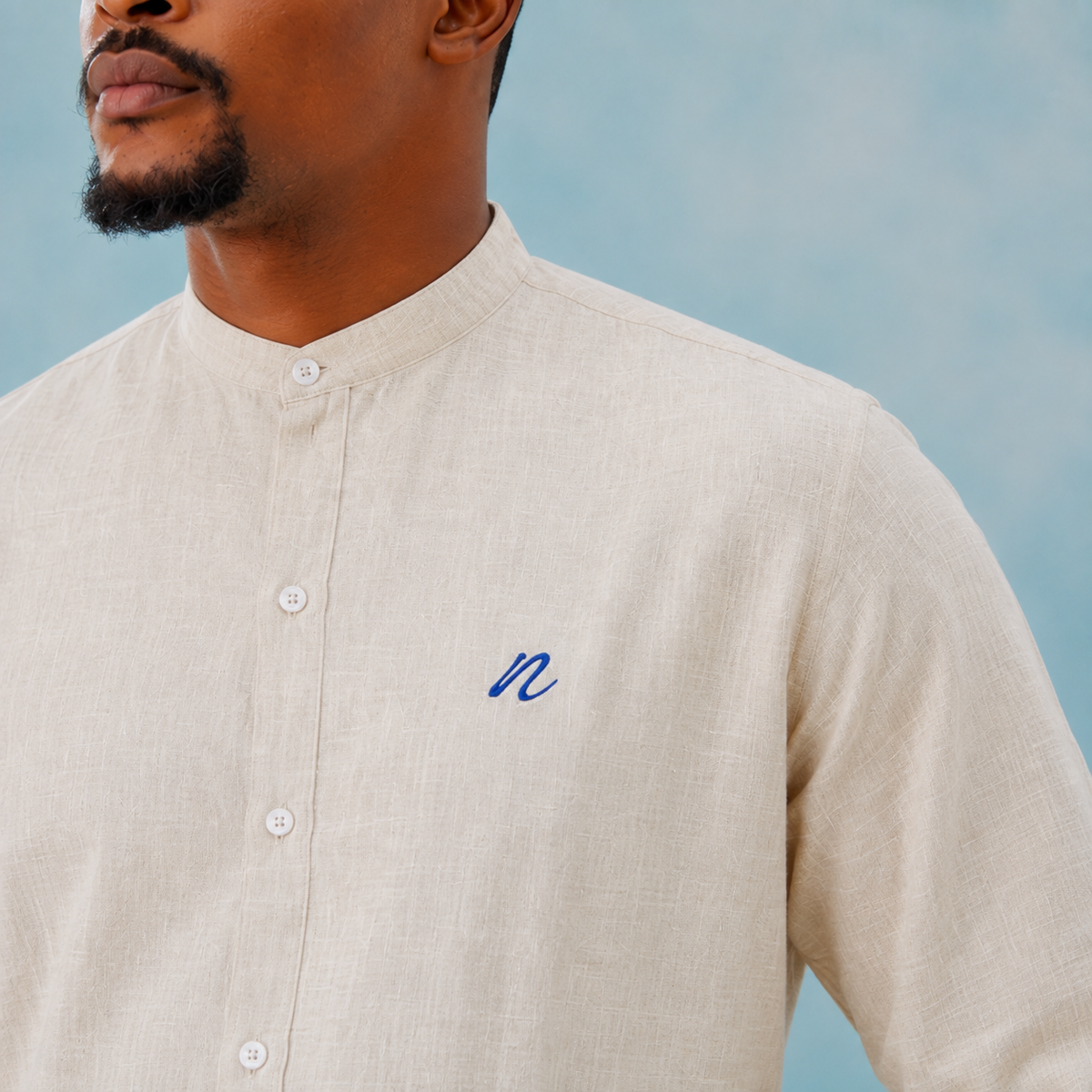 Enyọn Beige Linen Shirt