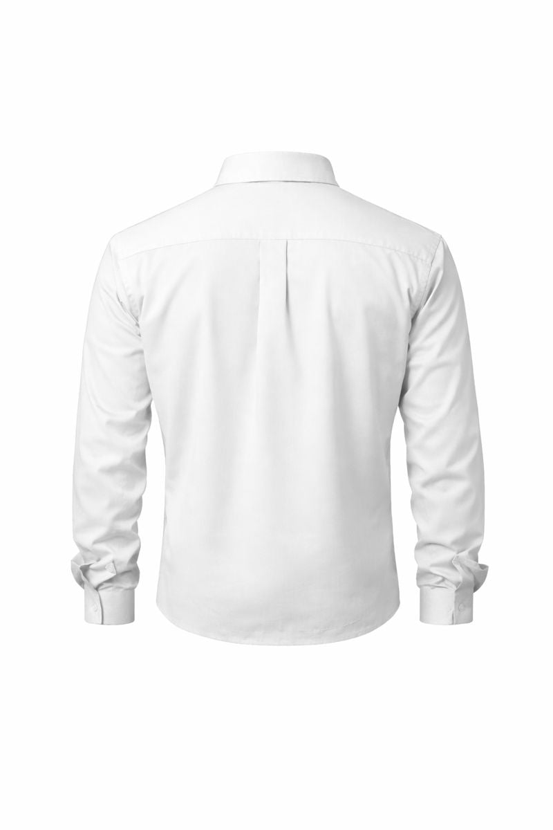 White Cotton Collar Shirt