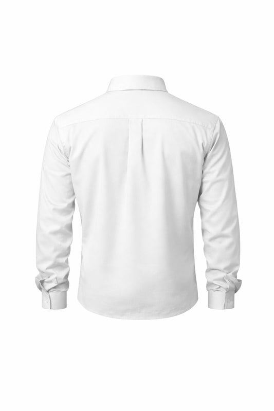 White Cotton Collar Shirt