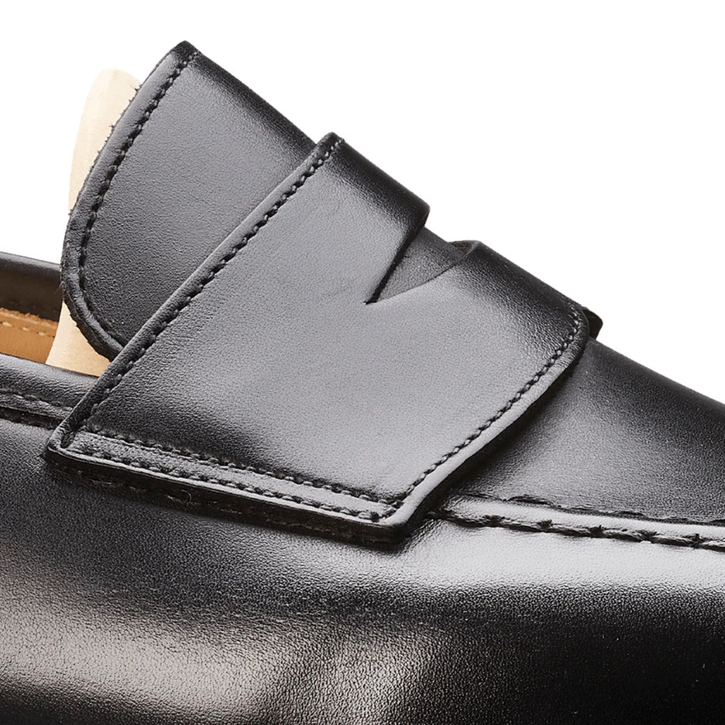 Black Leather Penny Loafers
