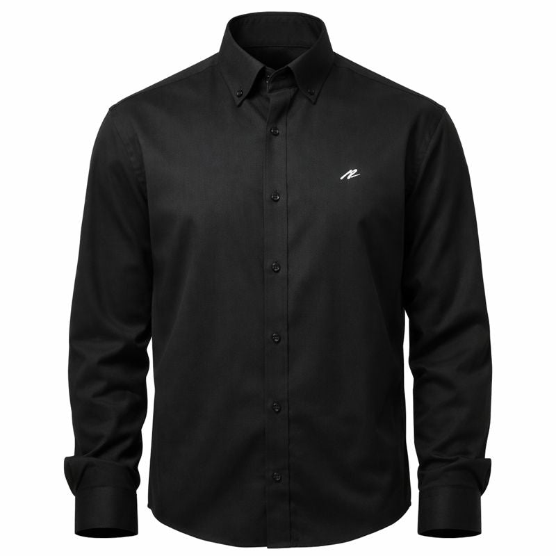 Black Cotton Collar Shirt