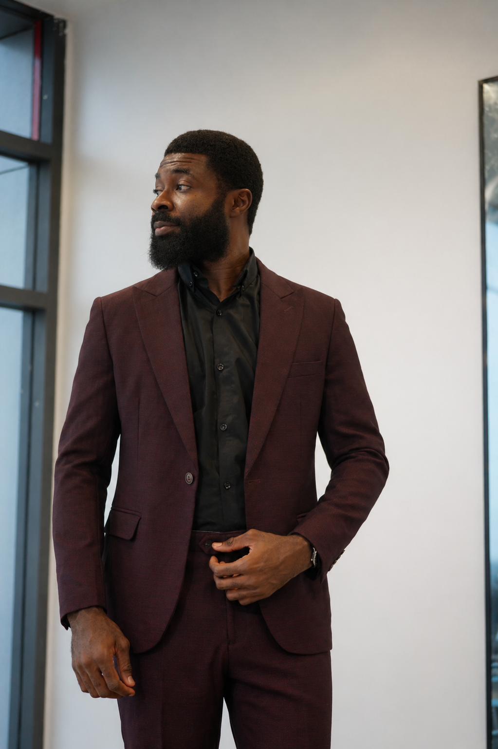 Tailored Deep Burgundy Suit