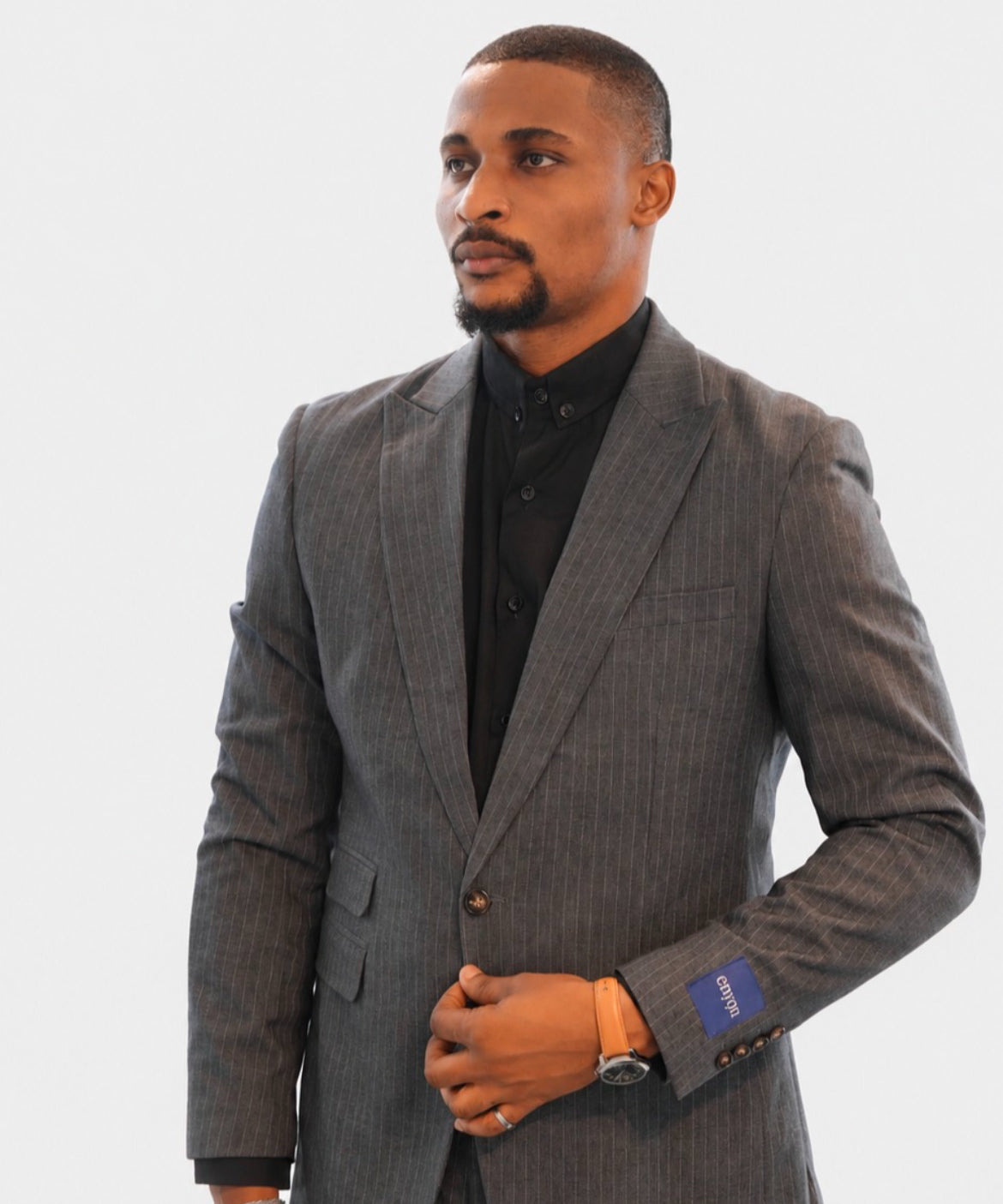 Tailored Stripped Grey Suit