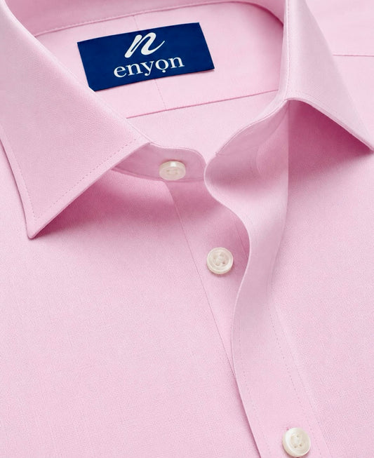 Pink Cotton Collar Shirt