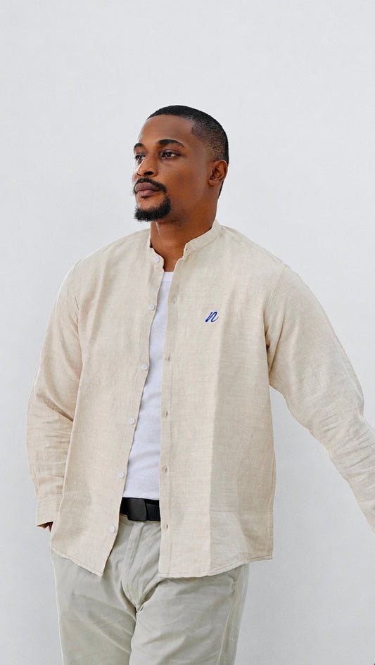 Enyon Beige Linen Shirt