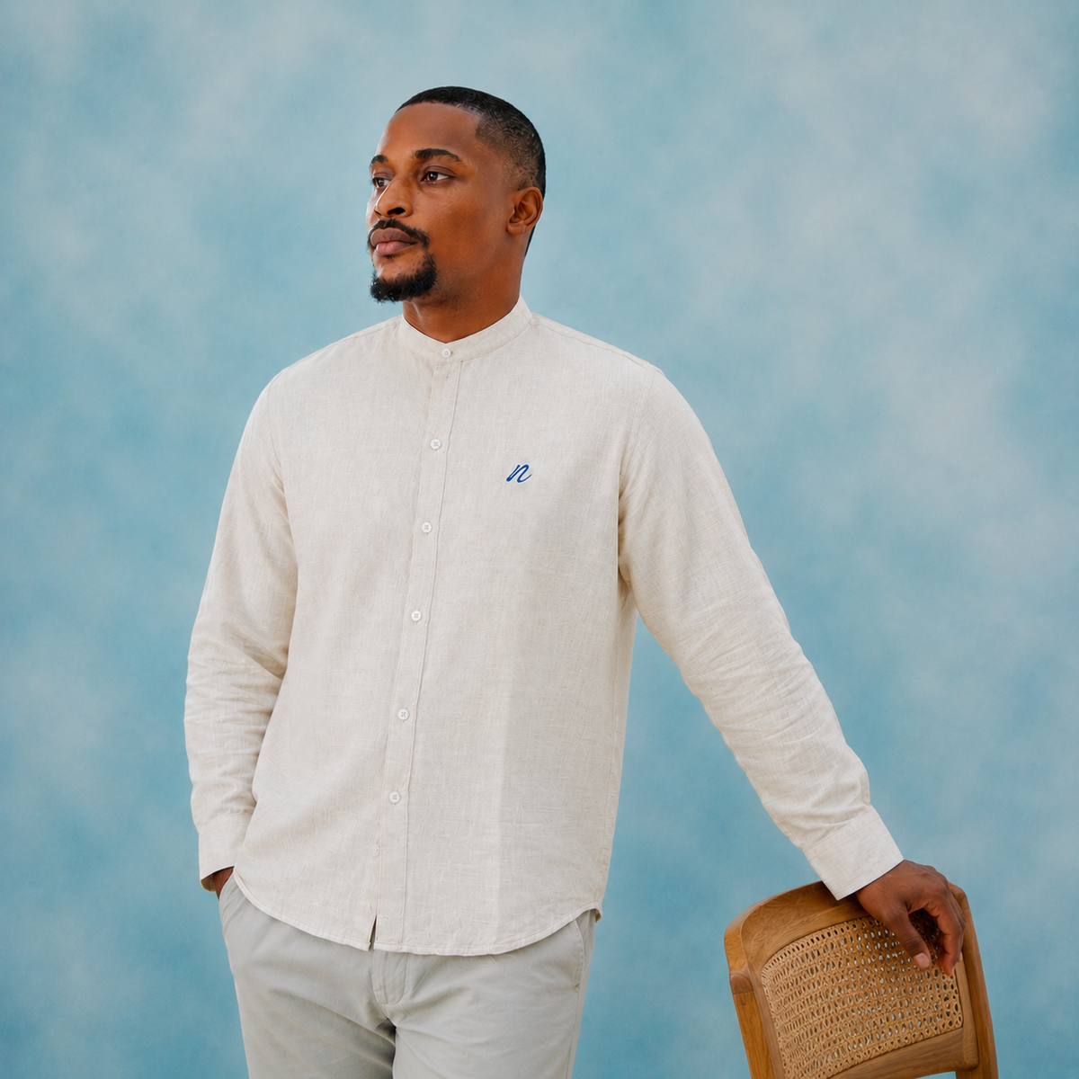 Enyọn Beige Linen Shirt