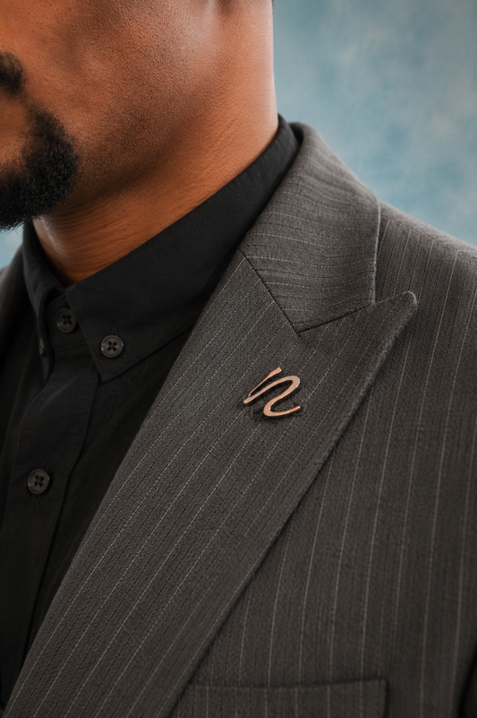Tailored Stripped Grey Suit